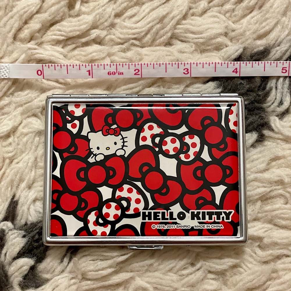 Vintage Hello Kitty stainless steel card holder